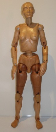 Mannequin articulé en bois